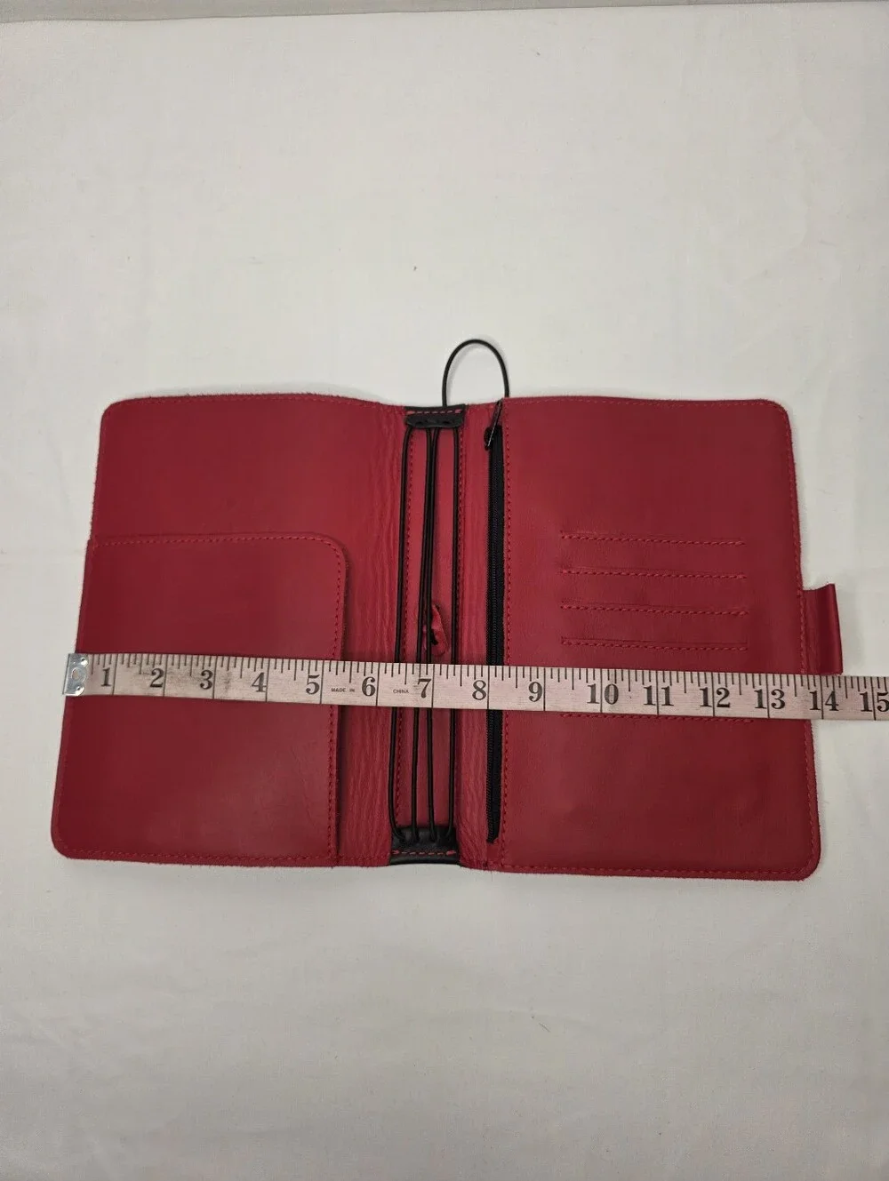 Planner Perfect Leather Travelers Notebook Cover Black & Red